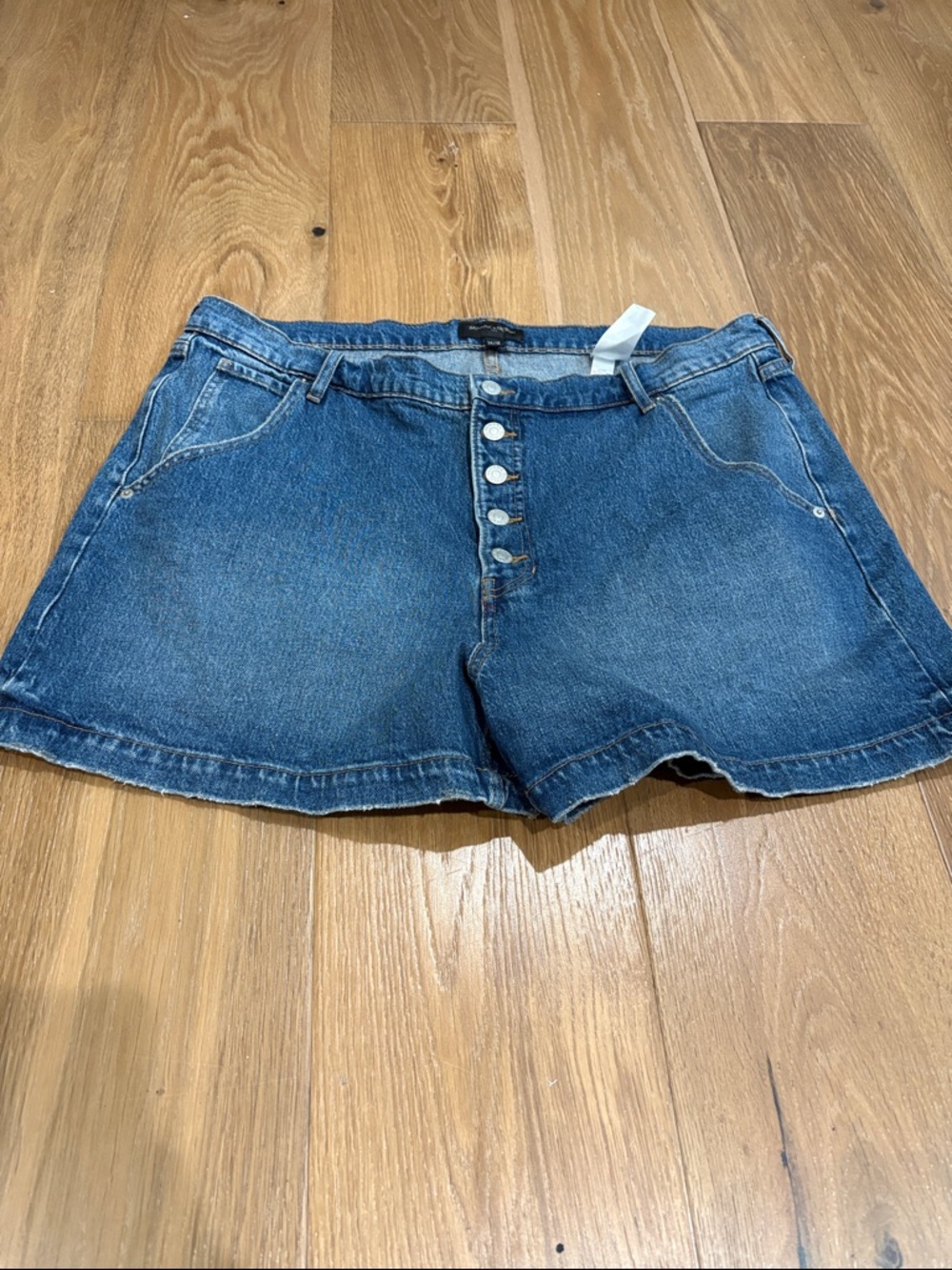 Banana Republic Size 34/18 Women's Blue Denim Button Fly Medium Wash Shorts